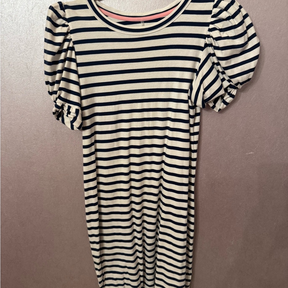 Striped Puff Sleeve Dress